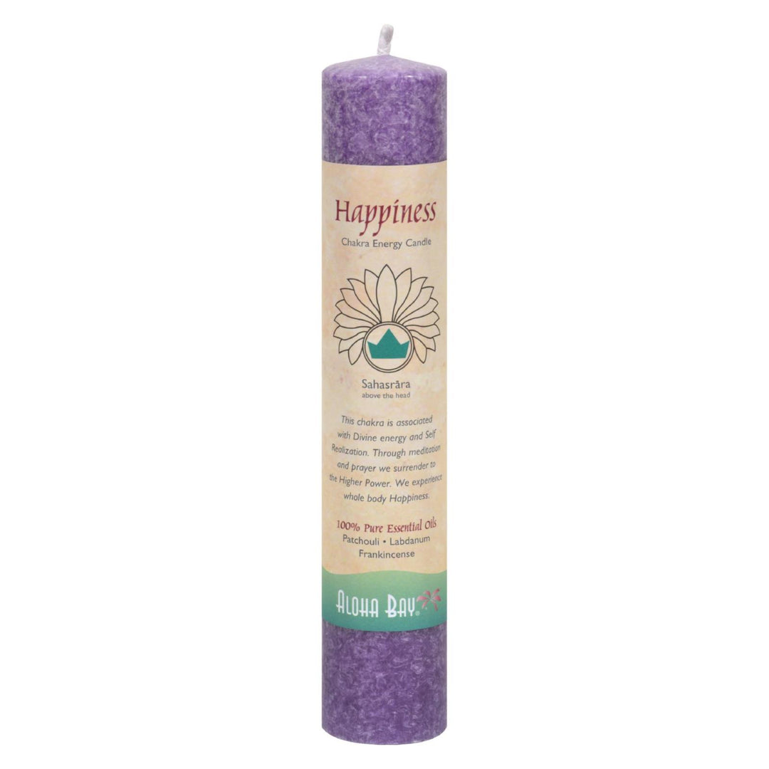 Aloha Bay - Chakra Energy Candle -sahasrara - 8" - Maras Green